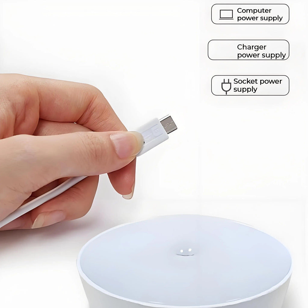 2pcs LED Smart Human Body Sensor Night Lamp Emergency Automatic Lighting USB Charging Wireless Magentic Suction Use Night Light