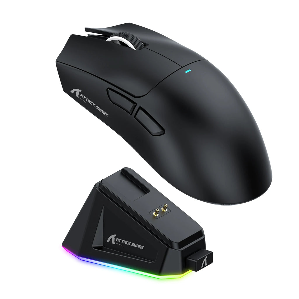 Attack Shark X11 Bluetooth Wireless Mouse Three Mode 2.4G PAW3311  RGB  PC Magnetic charging dock ,Gaming E-sports Mouse